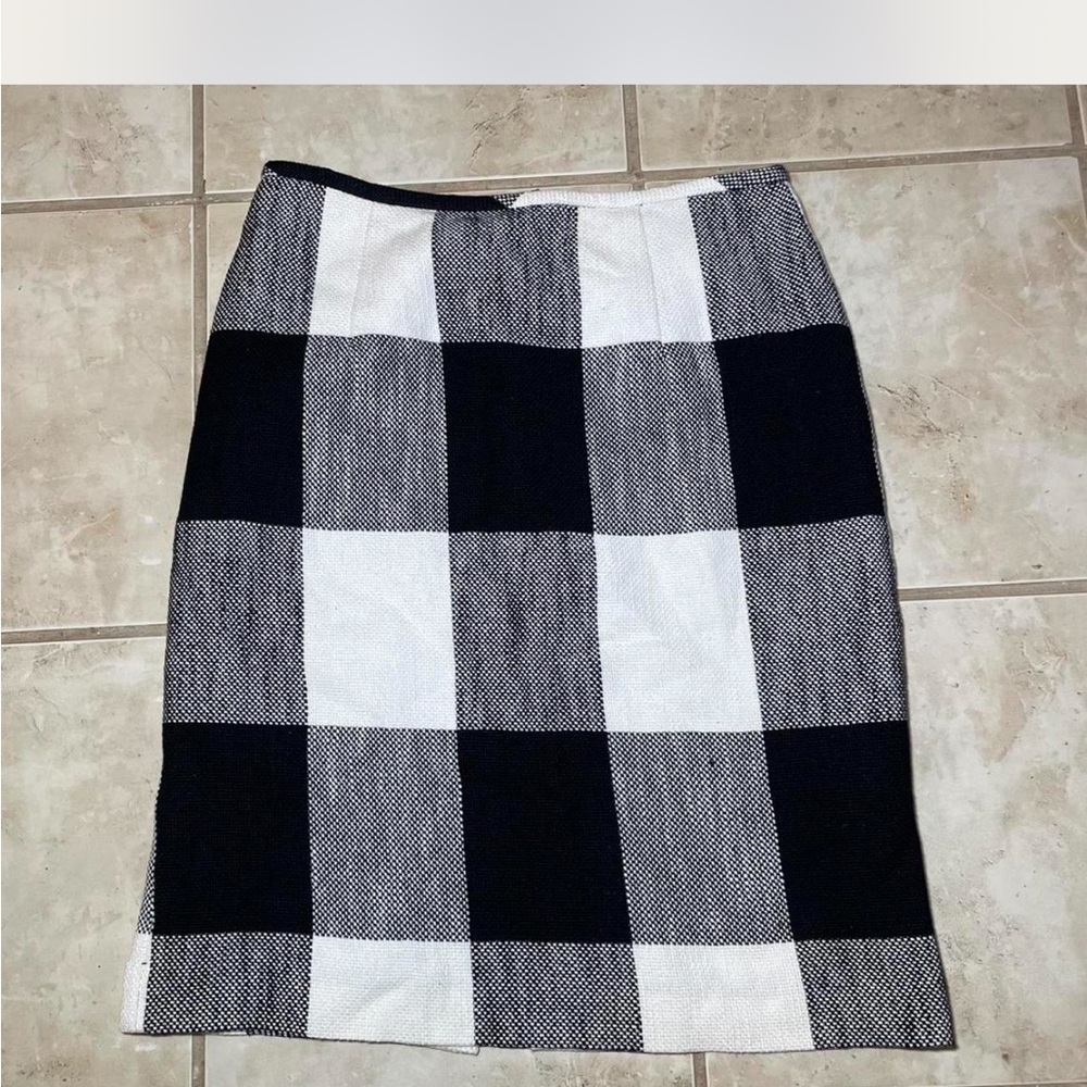 Focus 2000 Monochrome Checkered Pencil Skirt